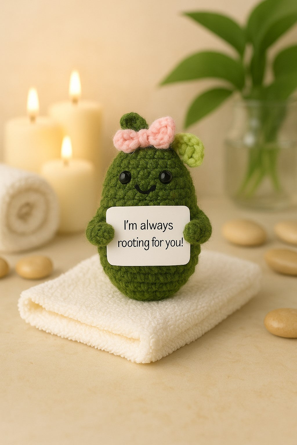 Positive Pickle with Pink Bow